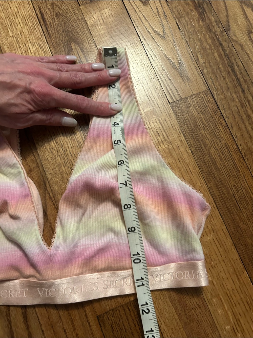 Victoria's Secret Pastel Tie-Dye Ribbed Bralette - Pink, Orange & Yellow - Picture 10 of 10